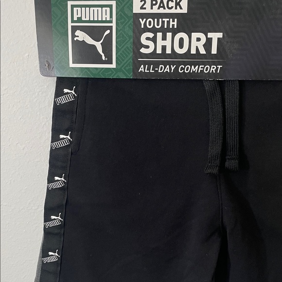 PUMA Short Youth 2 Pack All-Day Comfort Boys Black/Gray Size S-7/8 /Z5 - Picture 5 of 8
